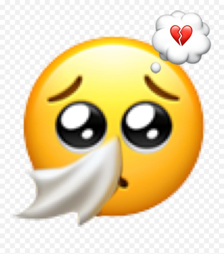 Emoji Broken Depressed Cry Lost Sticker,Lost Emoji