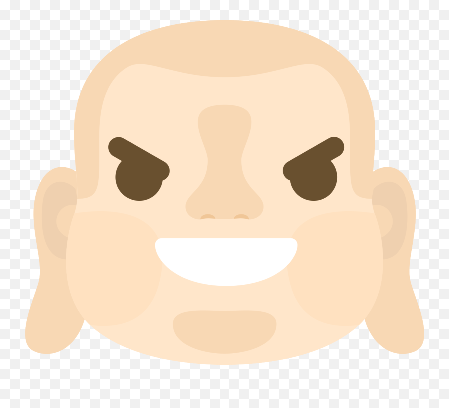 Free Emoji Buddha Face Evil Smile Png - Happy,Evil Emoji
