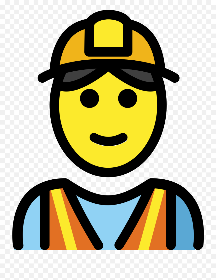 Fileopenmoji - Color 1f477svg Wikimedia Commons Construction Worker Emoji,Cable One Emoji