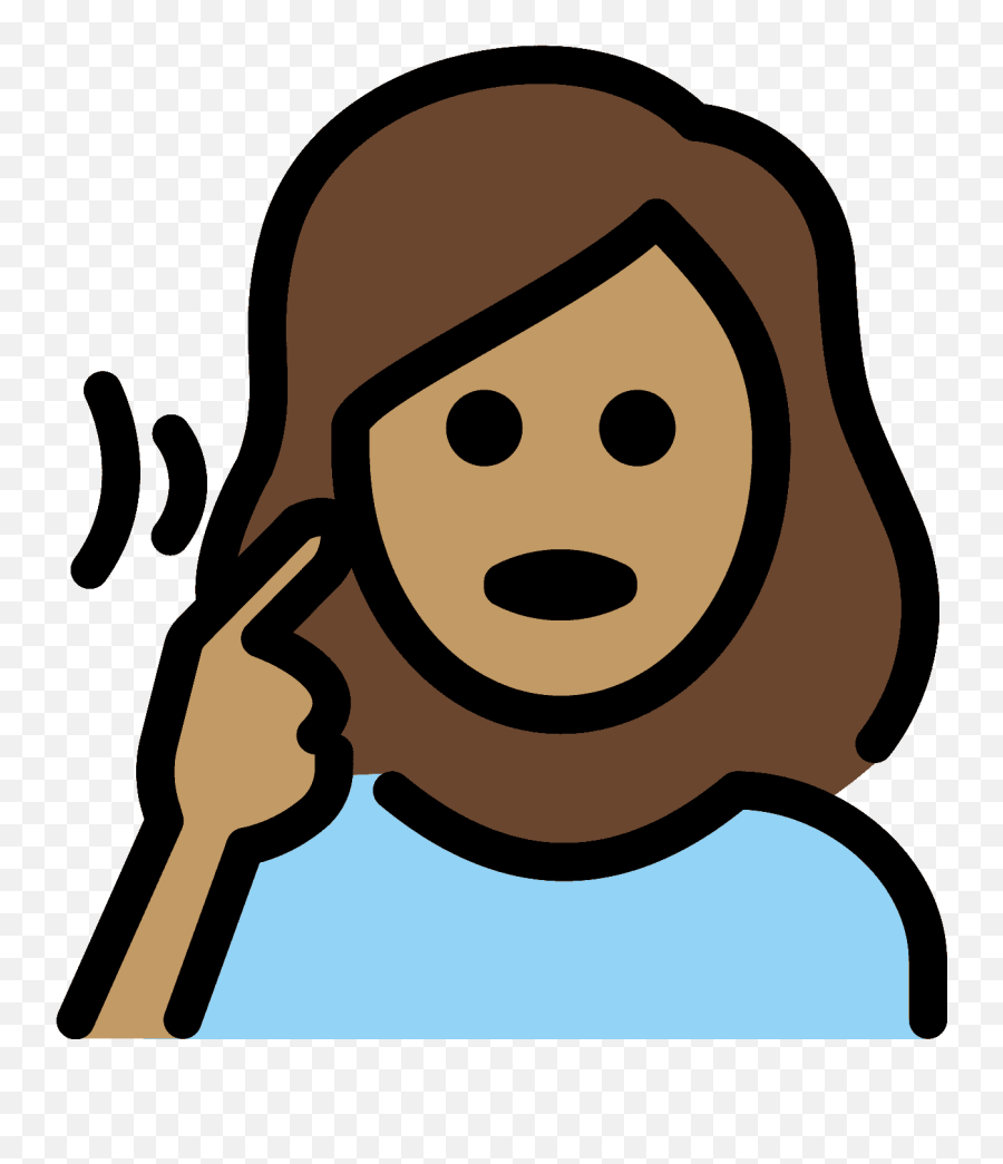 Donkere Huidskleur Dove Vrouw Clipart - Clipart Free Deaf Woman Emoji,Dove Hair Emoji