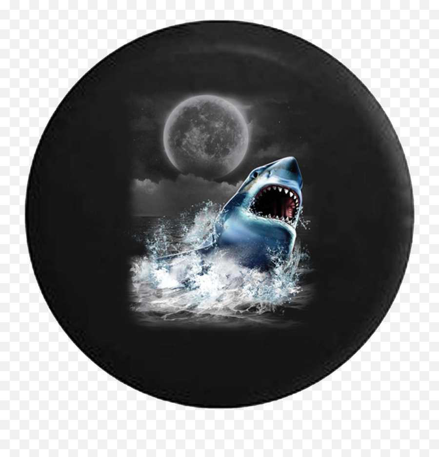 Download Great White Shark Attack Jaws Teeth Ocean Full Moon Emoji,Shark Emoji