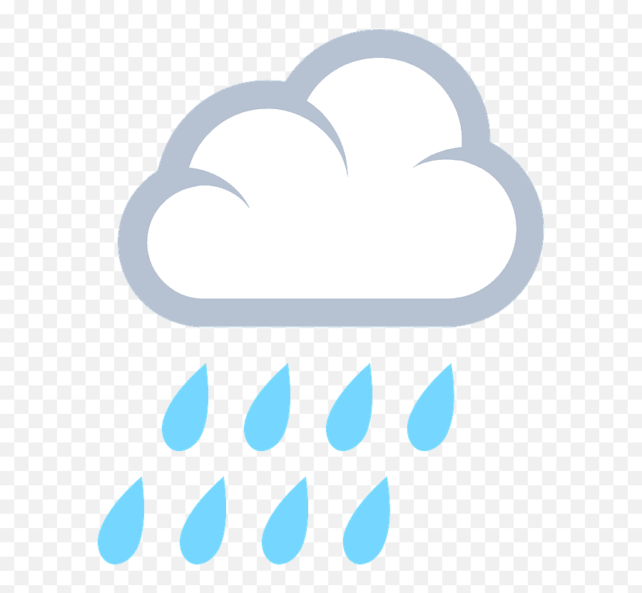 Cloud With Rain Emoji Clipart - Rain Emoji Png,Cloud Emoji Transparent