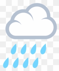 Cloud With Rain Emoji Clipart - Rain Emoji Png,Cloud Emoji Transparent