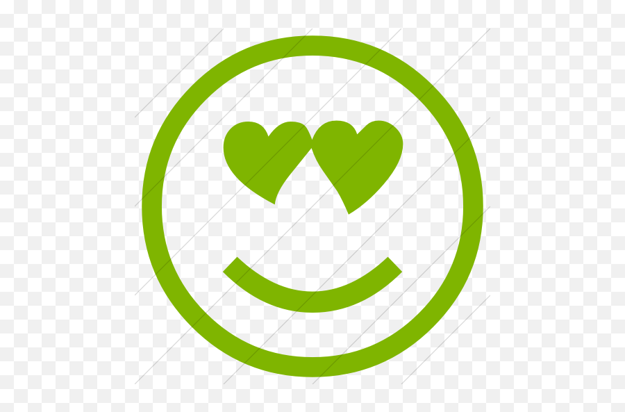 Simple Green Classic Emoticons Smiling - Emoji Domain,Heart Shaped Emoticon