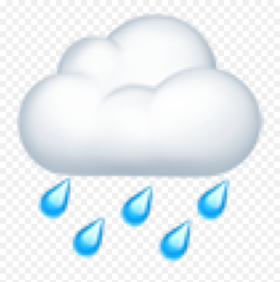 Rain Emoji Iphoneemoji Rainyday Sticker - Rain Cloud Emoji Transparent,Rain Emoji