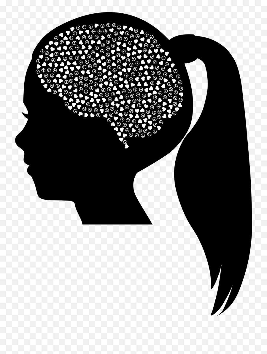 Girl Love Peace - Free Vector Graphic On Pixabay Cerebro En Niña Png Emoji,Brain And Emotions