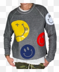 Hipchik Obsessed With Happy Silver Crystal Smiley Black Blazer - Long Sleeve Emoji,Putting On A Sweater Emoticon