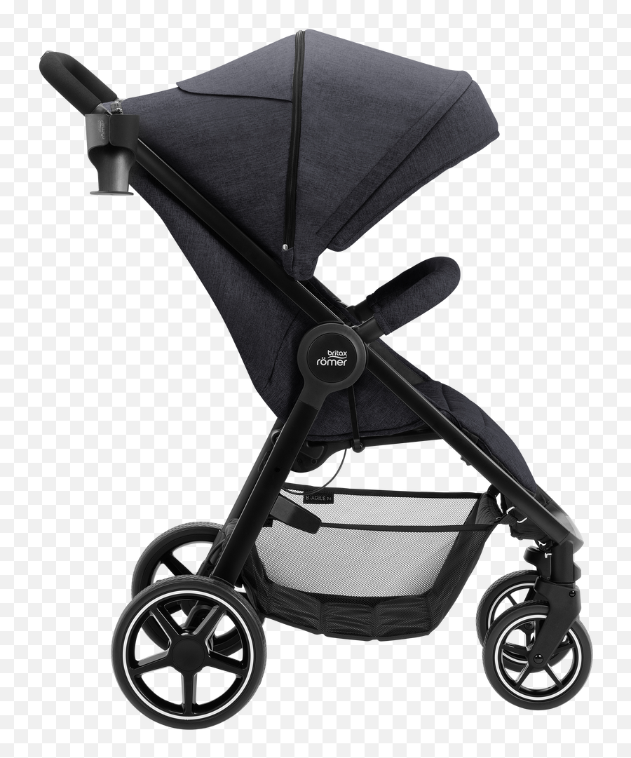 Britax B - Britax Romer Agile M Emoji,Babyhome Emotion Stroller Black