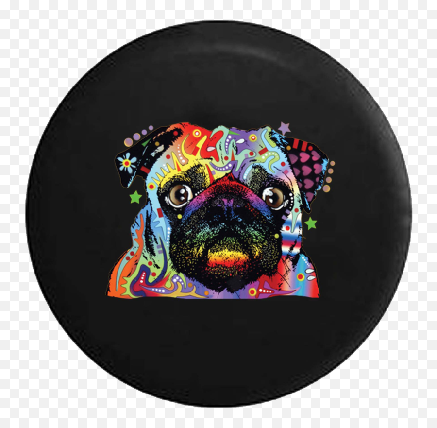 Pug Bug Eyes Dog Face Neon Artistic Dog Jeep Camper - Pug Pug Puzzle Emoji,Facebook Emojis Paw Print