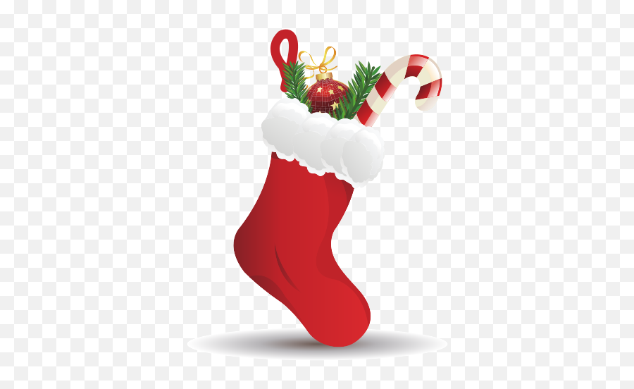 Christmas Sock Santa Gifts Free Icon Of Christmas Elements - Christmas Red Sock Png Emoji,Merry Christmas Whatsapp Emoticons