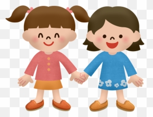Children Girls Friends - Mother With Daughter And Son Clipart Emoji,Ca Rtoon Girl Stamding Emotions