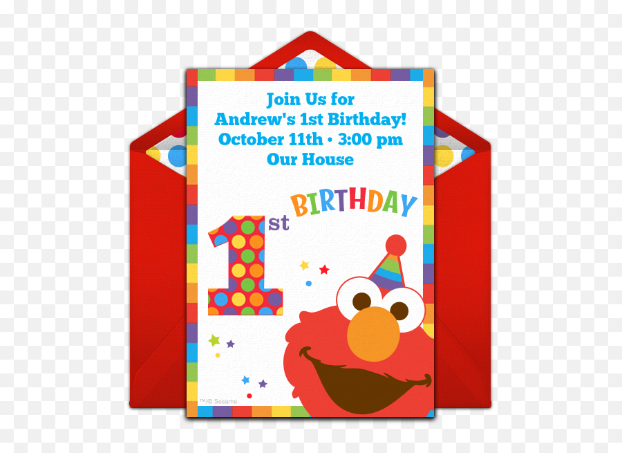 Carnival Themed Birthday Party - Elmo Invitations 1st Birthday Emoji,Emojis Ideas Sleepover