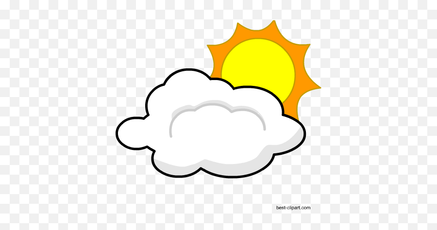 Free Sun Clip Art Images And Graphics - Dot Emoji,Sun And Clouds Emoji