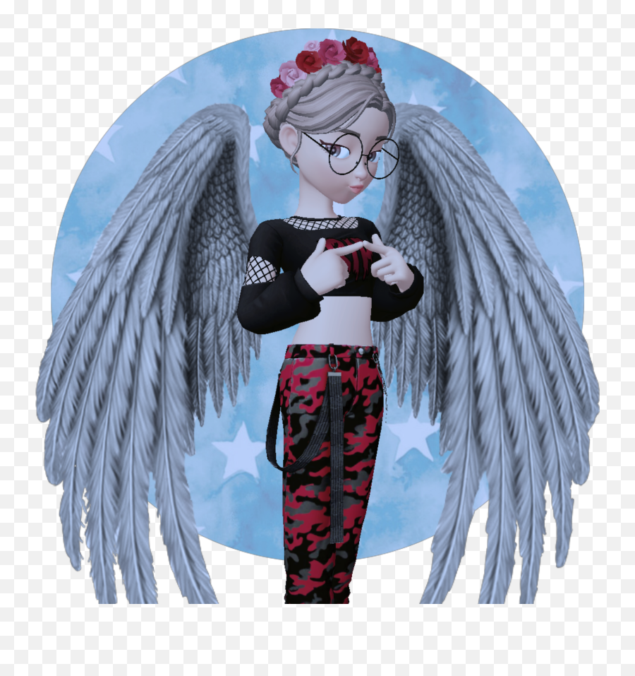 Wings Zepeto Little Angel Sticker By Antonio - Silver Wings Angel Fanart Emoji,Girl.angel Emoji Drawing