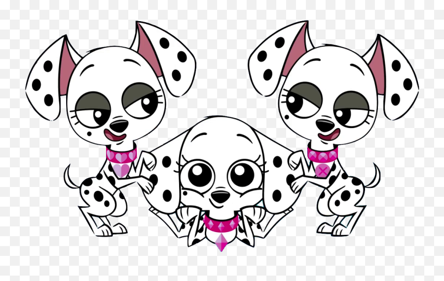 Triple - 101 Dalmatian Street Diva Pups Emoji,Girl In Domino's Emoji Commercial