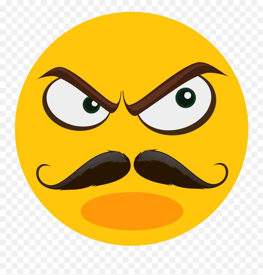 Pictures Free - Mustache Emoji Full Size Png Download Evil Face Transparent,Emoticons Picure