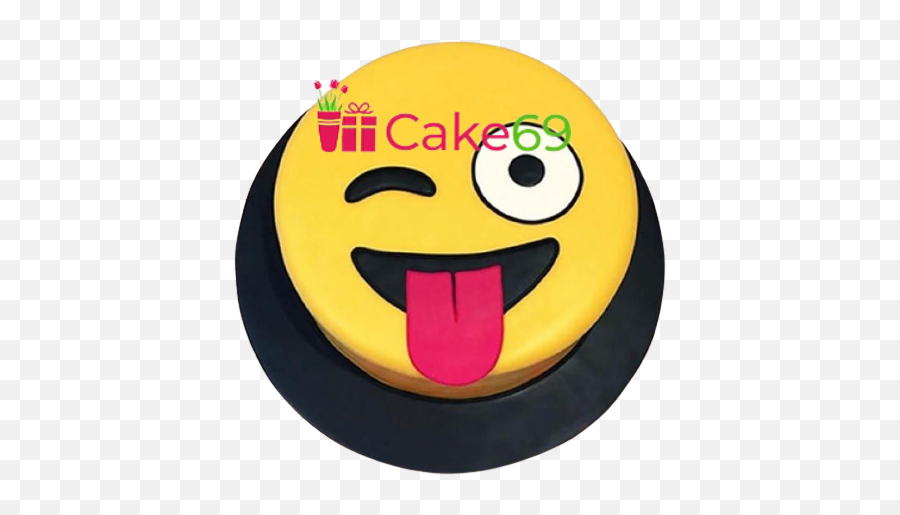 Minion Smile Emoji Cake - Emoji Tongue Out Cake,Edible Emojis For Cake