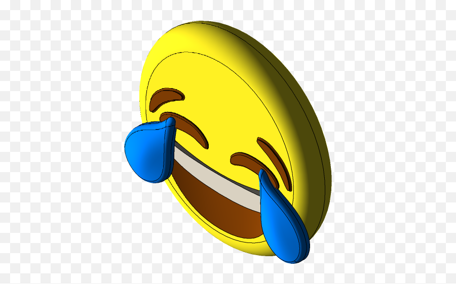 Crying Face Emoji 3d Cad Model Library Grabcad - Happy,Real Life Emoticon Tears