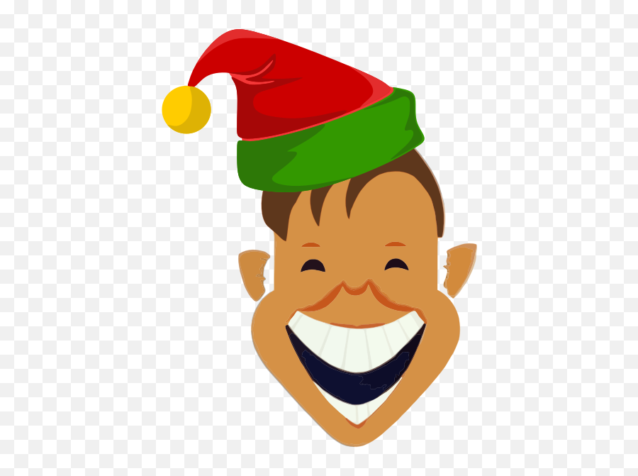 Laughing Christmas Elf Free Svg - Elf Laughing Emoji,Laughing & Crying Emoji