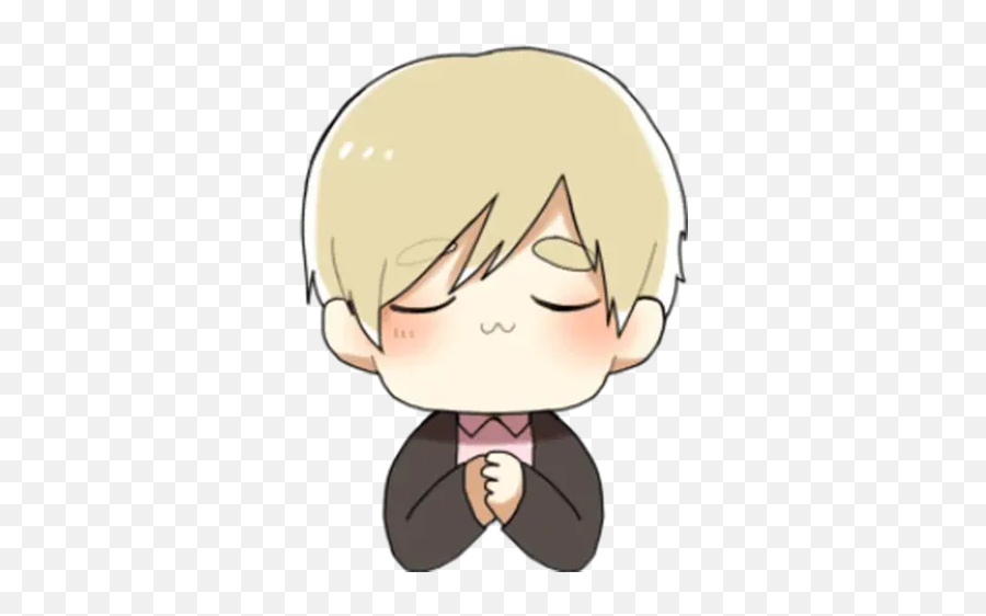 Obedient Blond Boy 2 Whatsapp Stickers - Stickers Cloud Emoji,Boi Emoji Transparent Word