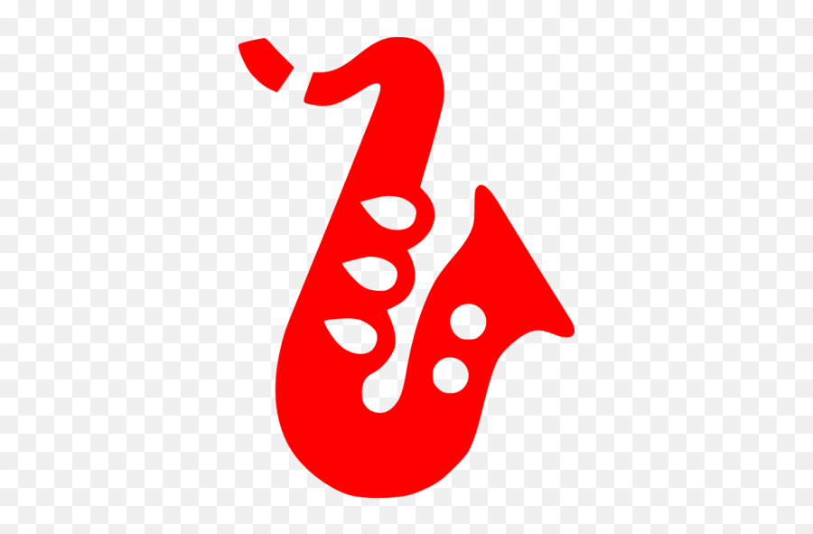 Red Saxophone Icon - Saxophone Icon Png Emoji,Saxophone Emoticon Clipart For Texting