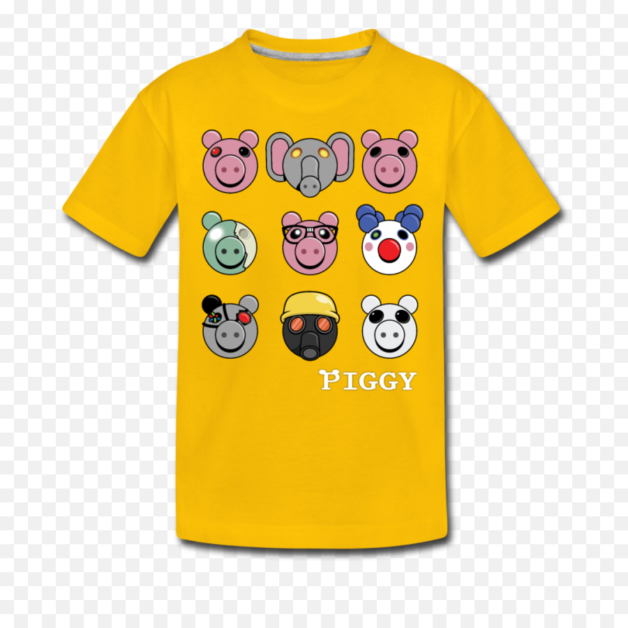 Piggy Official Store - Piggy Faces Tshirt Youth Emoji,Pink Pig Emoticon