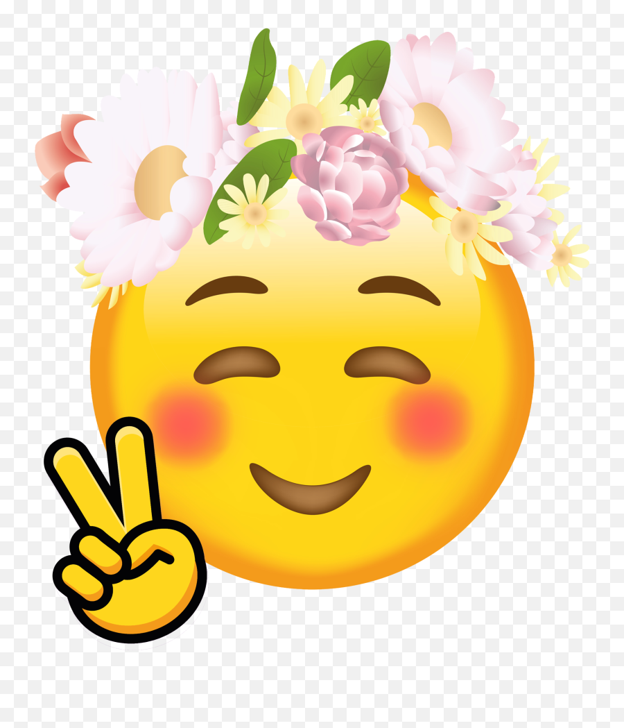 Hippy Smiley Face Peace Sign Tie - Dye Long Sleeve Shirt Emoji,No Peace Sign Emoji