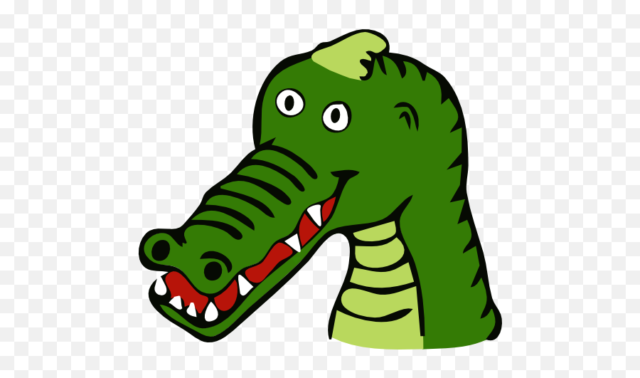 Drawn Crocodile Clipart I2clipart - Royalty Free Public Cartoon Crocodile Head Png Emoji,Alligator Emoticon