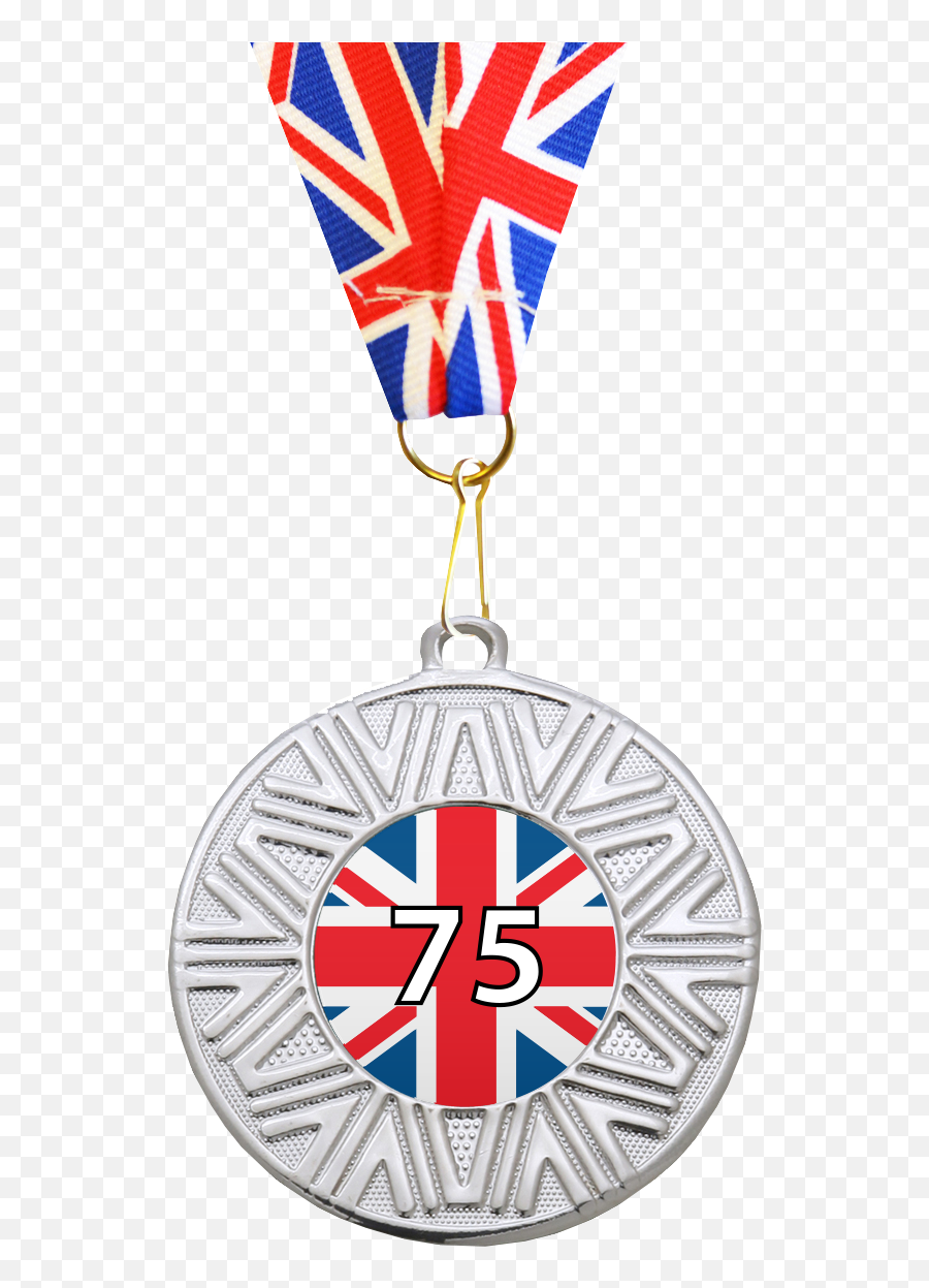 Ve Day Special Edition 75th Anniversary Medal Silver With Union Flag Medal Ribbon 50mm 2 - Solid Emoji,Gold Medal Emoji