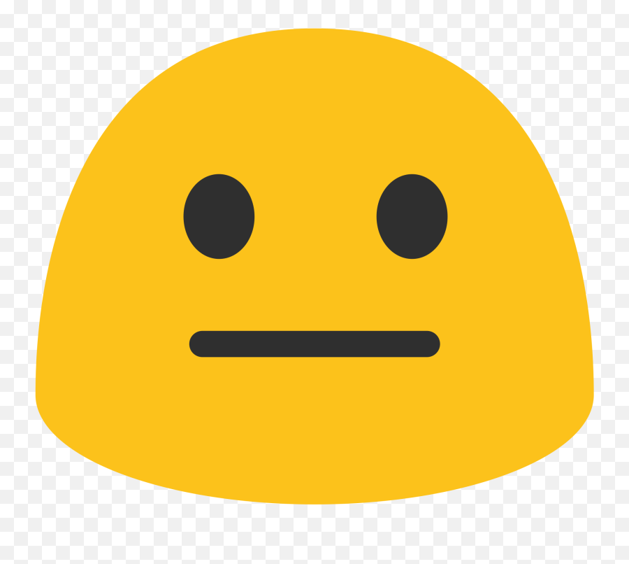 Neutral Face Emoji Clipart - Android Neutral Face Emoji,Expressionless Emoji