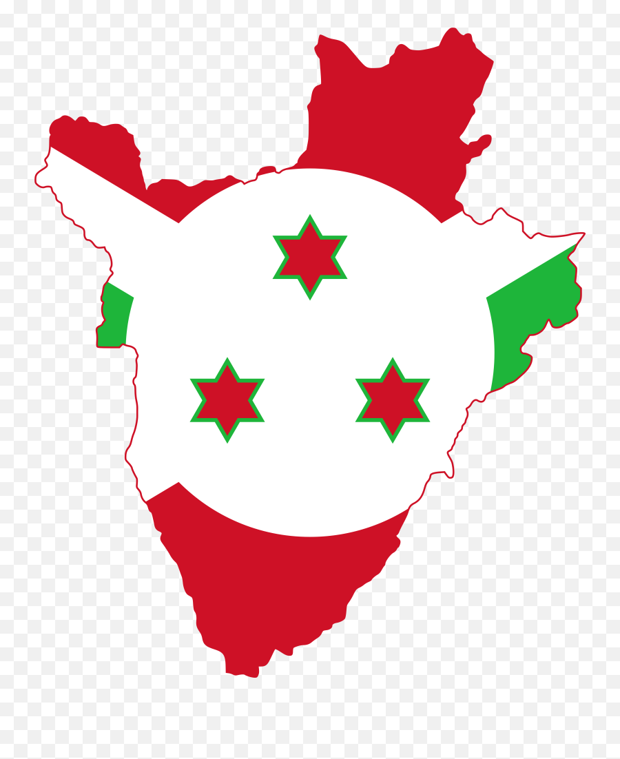 Miss Teen Africa - Burundi Map And Flag Clipart Full Size Country Burundi Flag Emoji,No Menorah Emoji