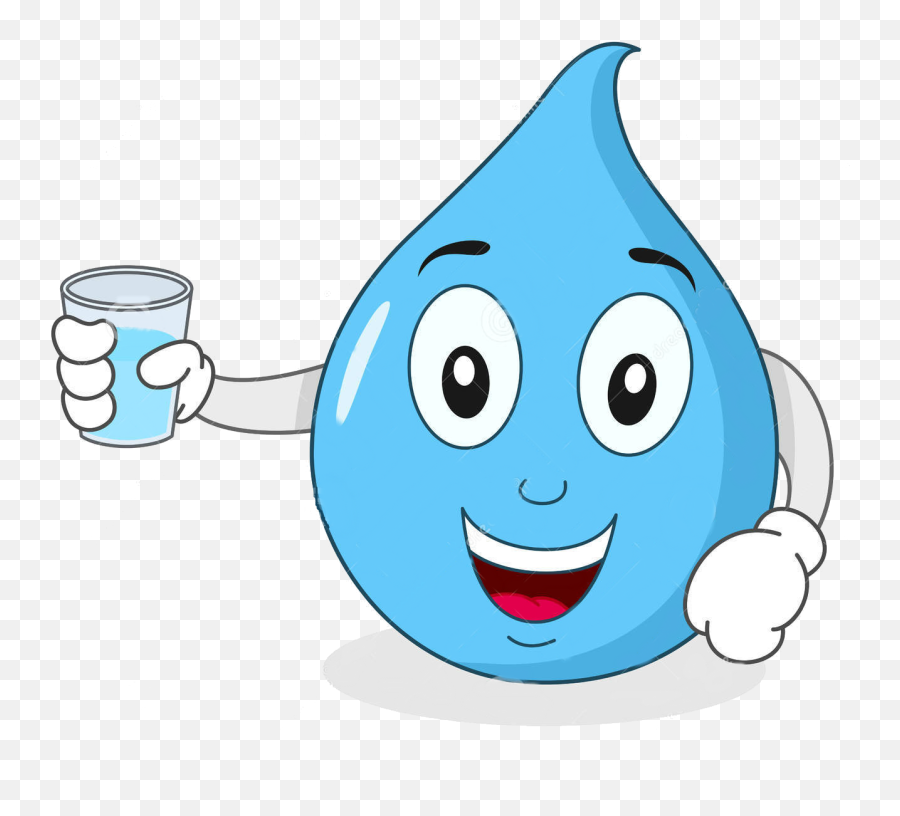 Cartoon Water Drops Png Download - Cartoon Drinking Water Drawing Emoji,Desenhos Com Emoticons Whatsapp