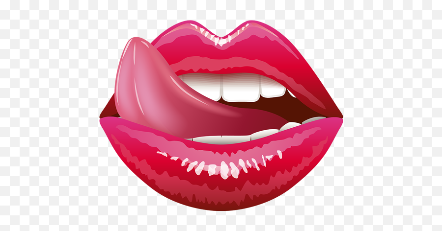 Dirtymoji - Lips With Tongue Drawing Emoji,Adult Emojis