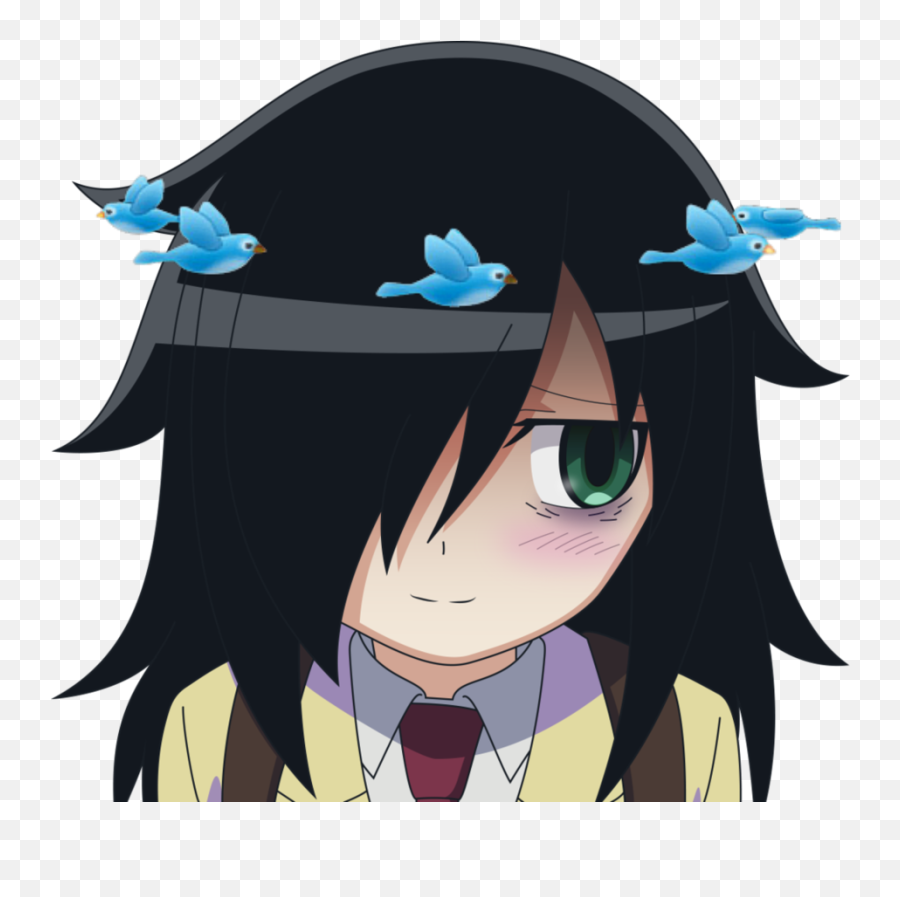 Watamote Tomoko Kuroki Sticker - Watamote Pokemon Emoji,Watamote Emoji