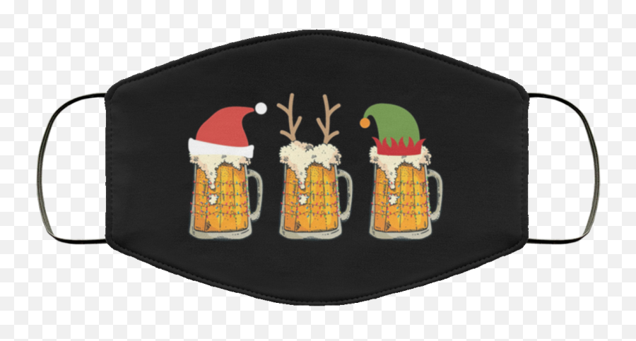 Christmas Beer Mugs Santa Elf Reindeer - Undertaker Face Mask Emoji,Beer Face Emoji