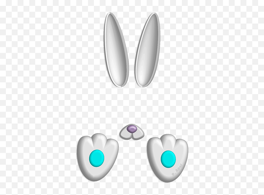 Chicks Bunnies And Eggs By Peter Apel - Girly Emoji,Emoji Heart Eyes Bunny Ears