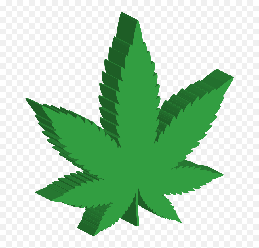 Marijuana Leaf Silhouette - 3d Marijuana Leaf Emoji,Cannabis Leaf Emoticons