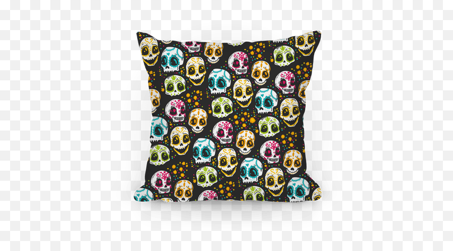 Day Of The Dead Skulls Pillows - Decorative Emoji,Emoticon De Calavera