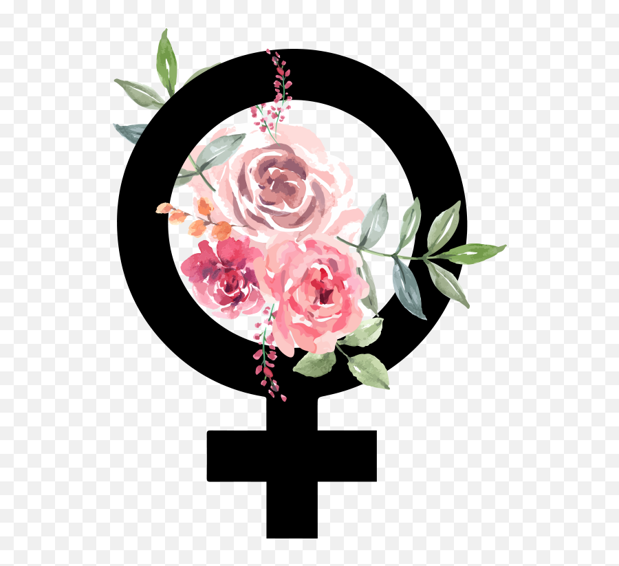 Female Symbol Emoji Wall Sticker - Female Symbol Floral Transparent Background,Cross Emoji