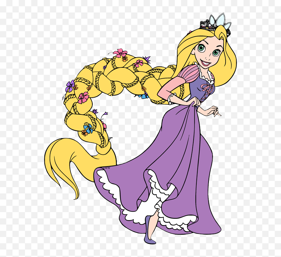 Clip Art Of Rapunzel Wearing Her Crown Rapunzel Tangled - Rapunzel Braid Clipart Emoji,Quotes That Have Ios 10 Emojis That Says I'm A Princess