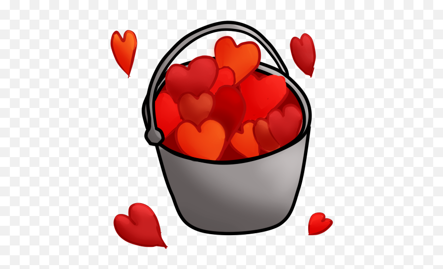 Love Yourself - Bucket Of Love Hearts Emoji,Valentine Emotions Selflove