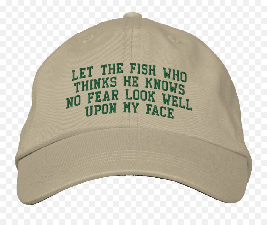 Hat Fisherman Sticker - Let The Fish Who Knows No Fear Emoji,No Cap Emoji