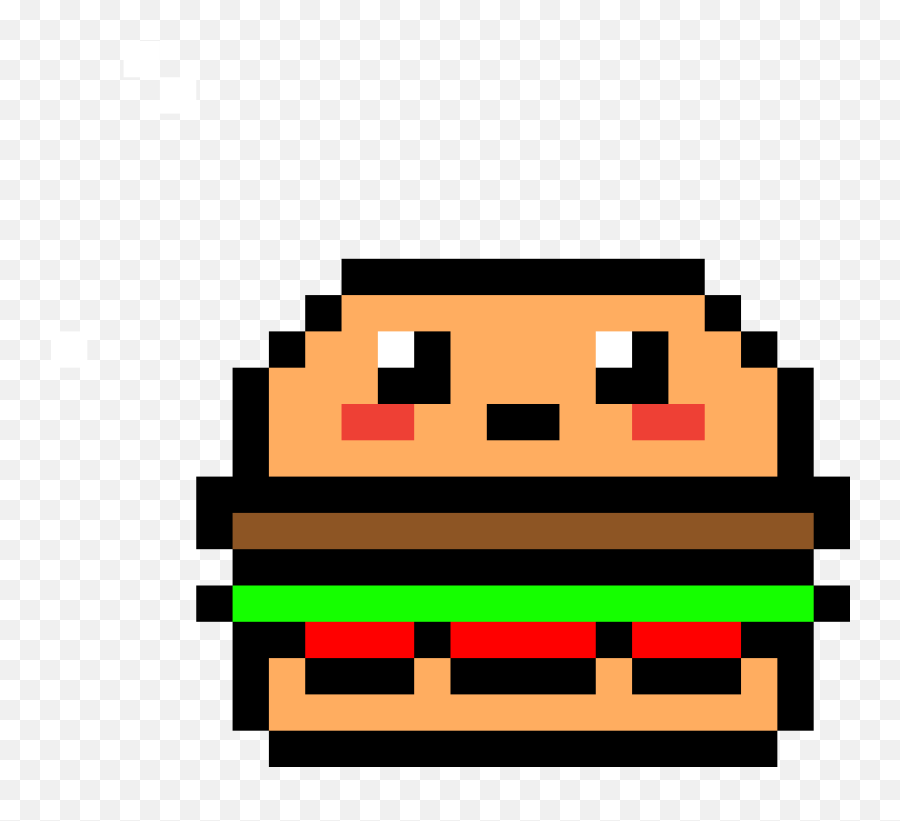 Minecraft Hamburger French Fries Pixel - Hamburger Pixel Art Emoji,Hamburger Facebook Emoticon