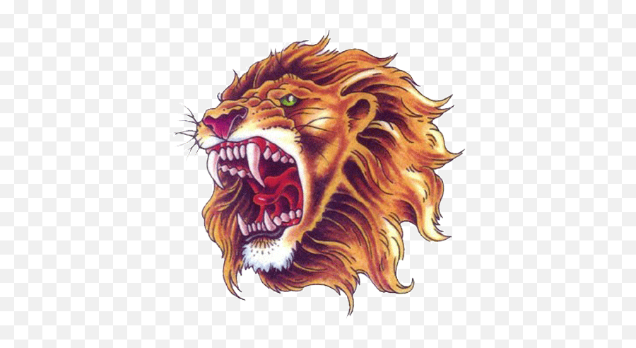 Lion Png Hd - Clip Art Library Lion Roaring Head Png Emoji,Lion Split Emotion Tattoo