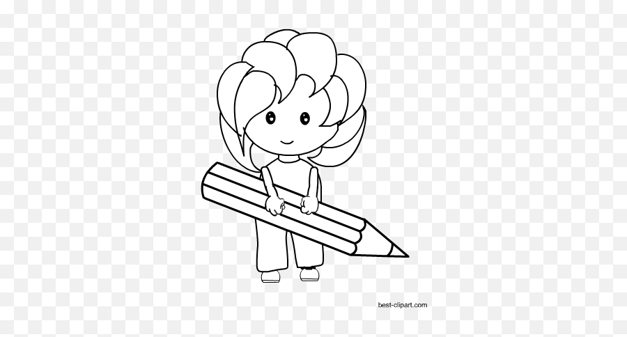Free Pencil Clip Art - Fictional Character Emoji,Girlsholding Hands Emoji