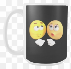 Download 15oz Emoji Love Mug - Mug Full Size Png Image Emoji,Facebook Coffee Mug Emoticon