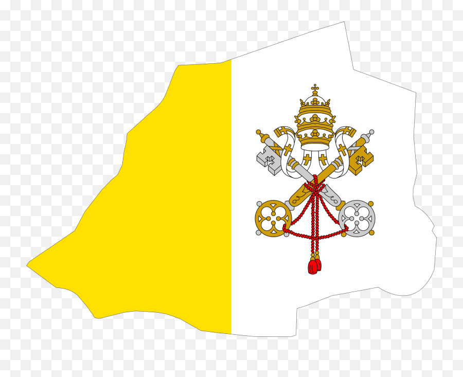 Vatican City Map Flag Clipart - Vatican City Flag Shape Emoji,Vatican Flag Emoji