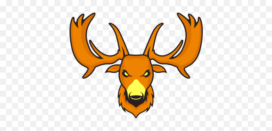Deer E - Sport Logo In Orange Color Graphic By Semu Creative Emoji,Deer Head Emoji