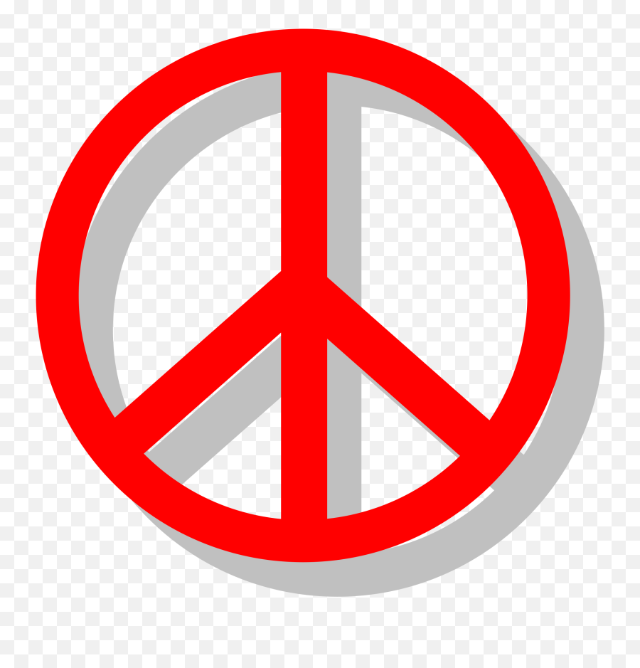 Download Hd Red Sign Small Outline Symbol Cartoon - Ostend Emoji,Peace Symbol Emoji
