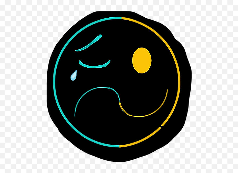 Happysad Sad Happy Depressed Sticker By Marss - Dot Emoji,Anxiety Emoji